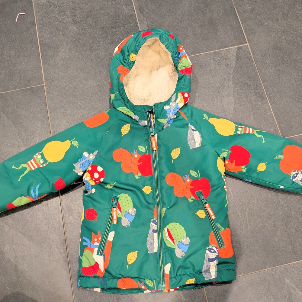 Mini Boden Orange and Green Kids' Jacket